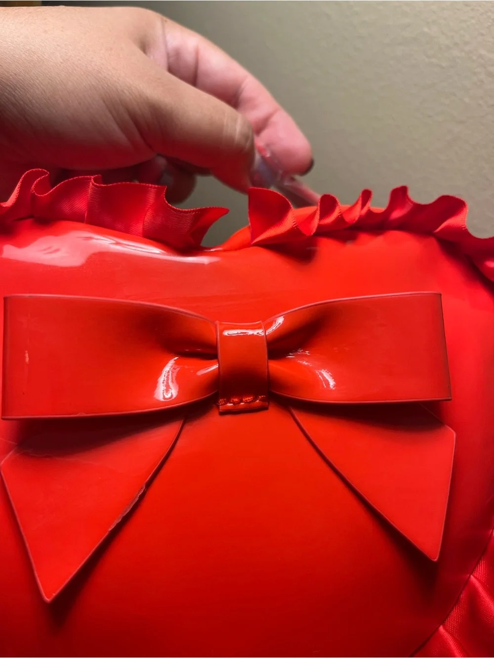 Bath & Body Works Red Heart Bow Cosmetic Bag NWT